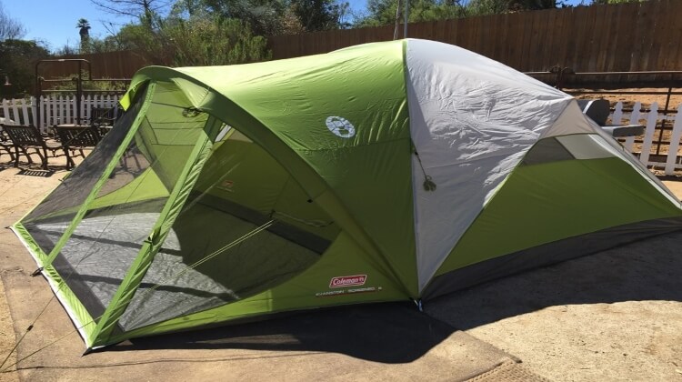 coleman 8 person screened bristol tent